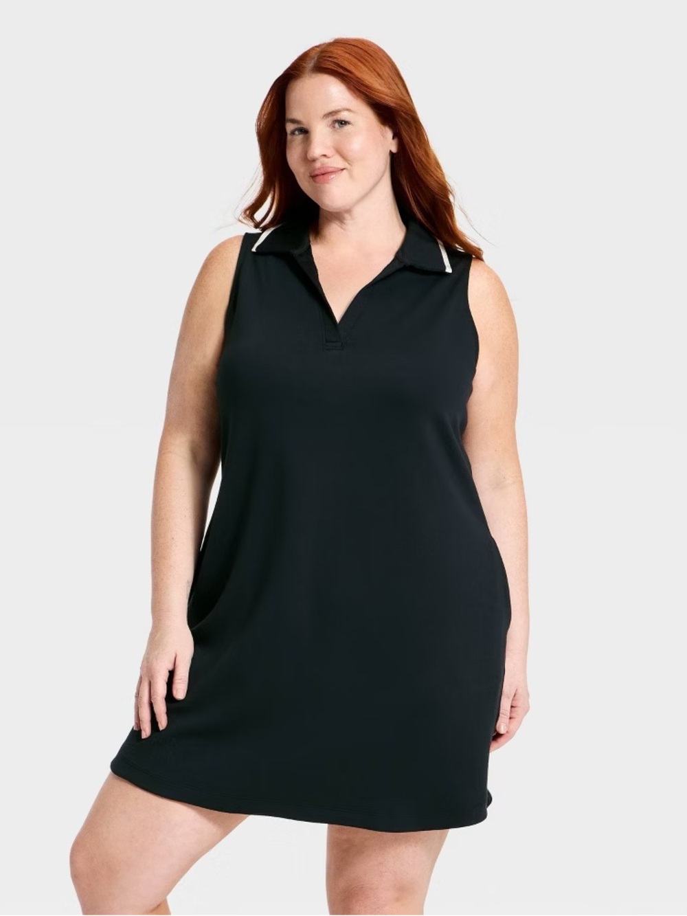 Women's Airy Sleek Dress - All In Motion™ Jet Black 1X